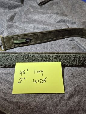 Anthropologie Olive Green Shearling-Trim Bag Strap.